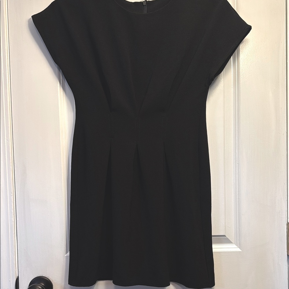 Black Sheath Mini Dress with Cap Dolman Sleeves